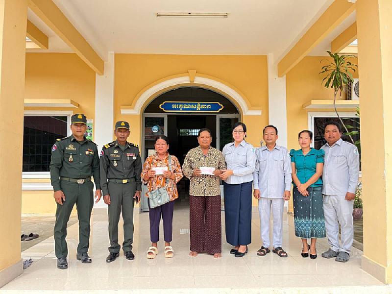 Kep Provincial S.A.C. brings social insurance funds to the families of two deceased veterans’ association members