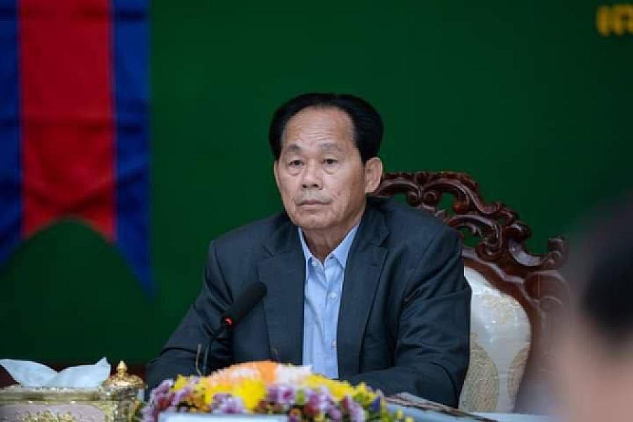 His Excellency Chea Sophara donated funds to support the construction of 5 houses for veterans and retirees.