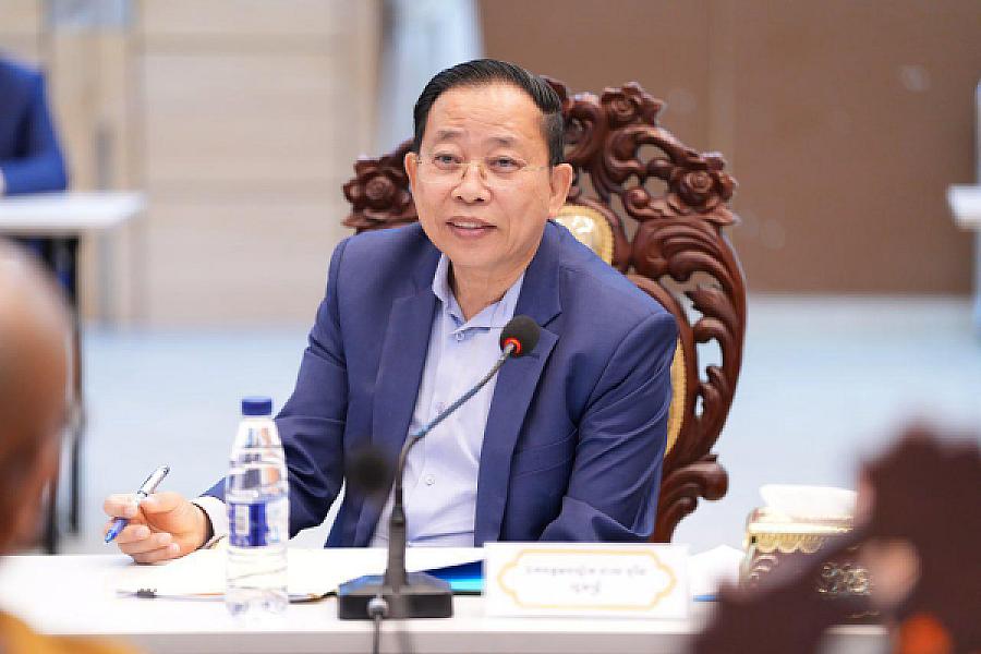 His Excellency Chay Borin donated funds to support the construction of two houses for veterans and retirees