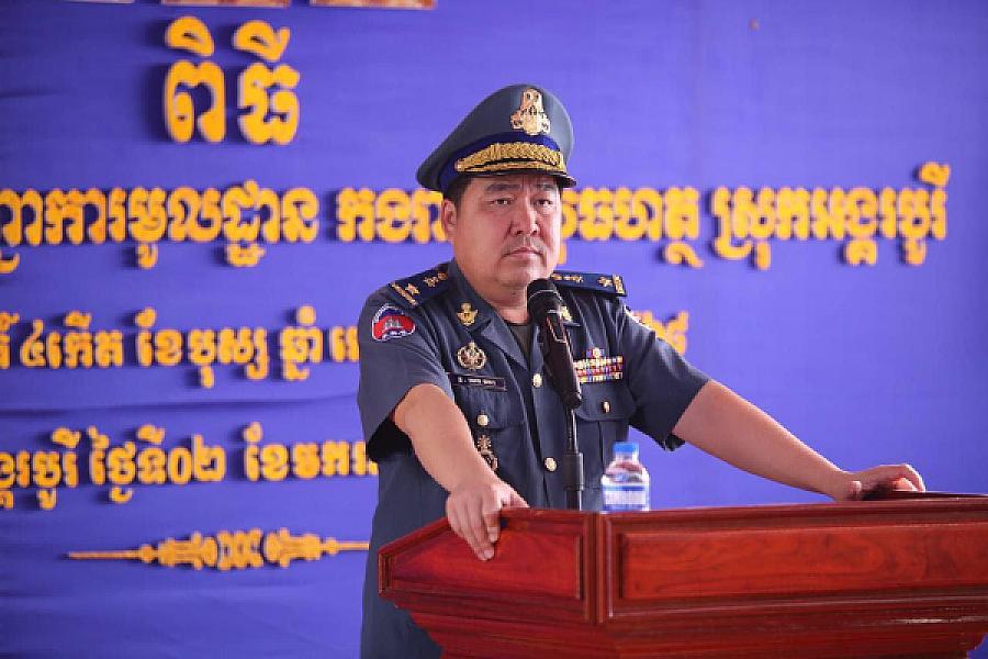 Brigadier General Seng Moha donated funds to support the construction of one house for veterans and retirees