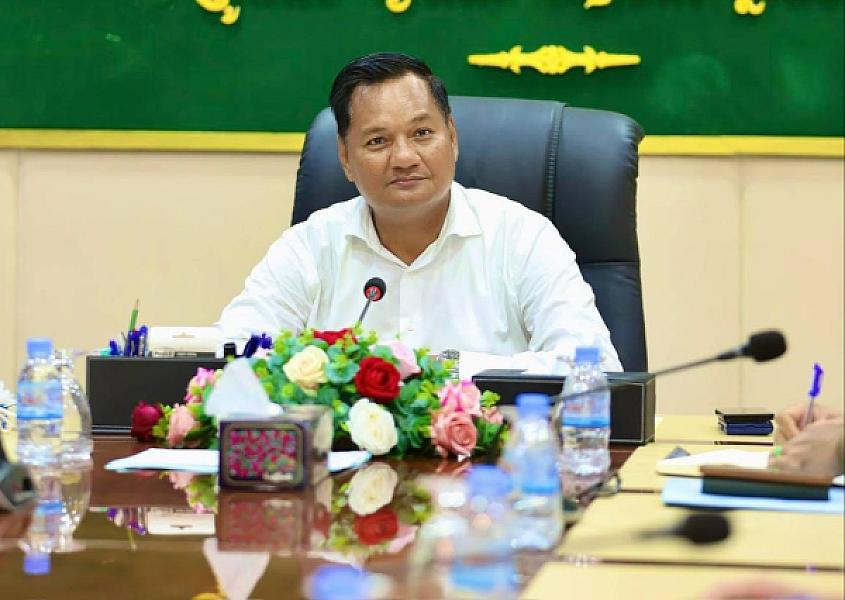 His Excellency Mean Chanyada donated funds to support the construction of one house for veterans and retirees