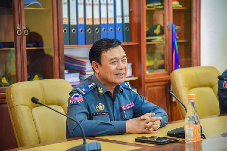 Brigadier General Meas Sovann donated funds to support the construction of one house for veterans and retirees