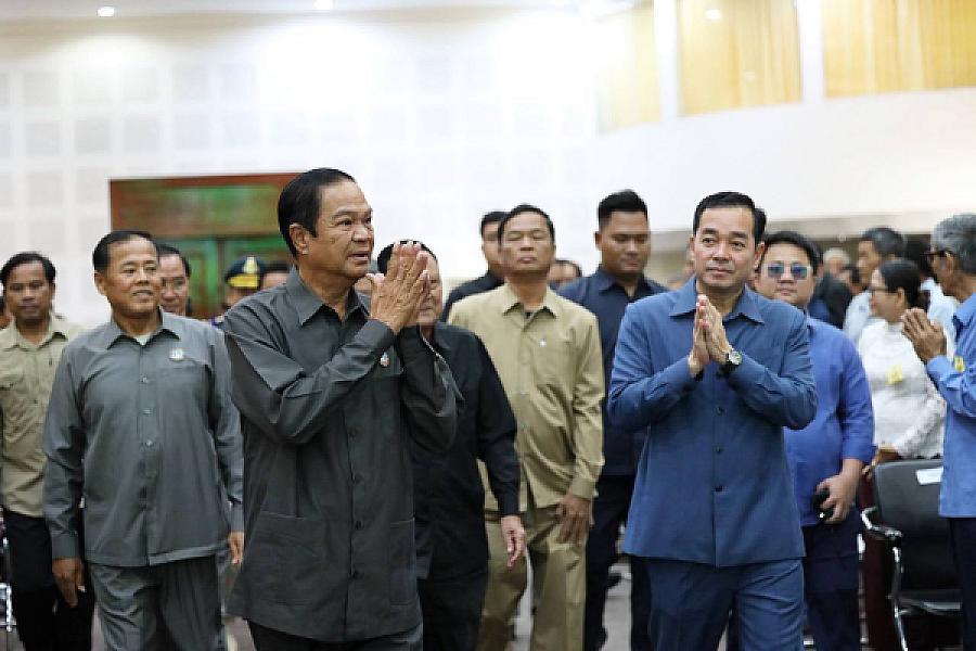 His Excellency Kun Kim announces the leadership of the Kampong Cham Provincial Veterans and Retirees Association Committee