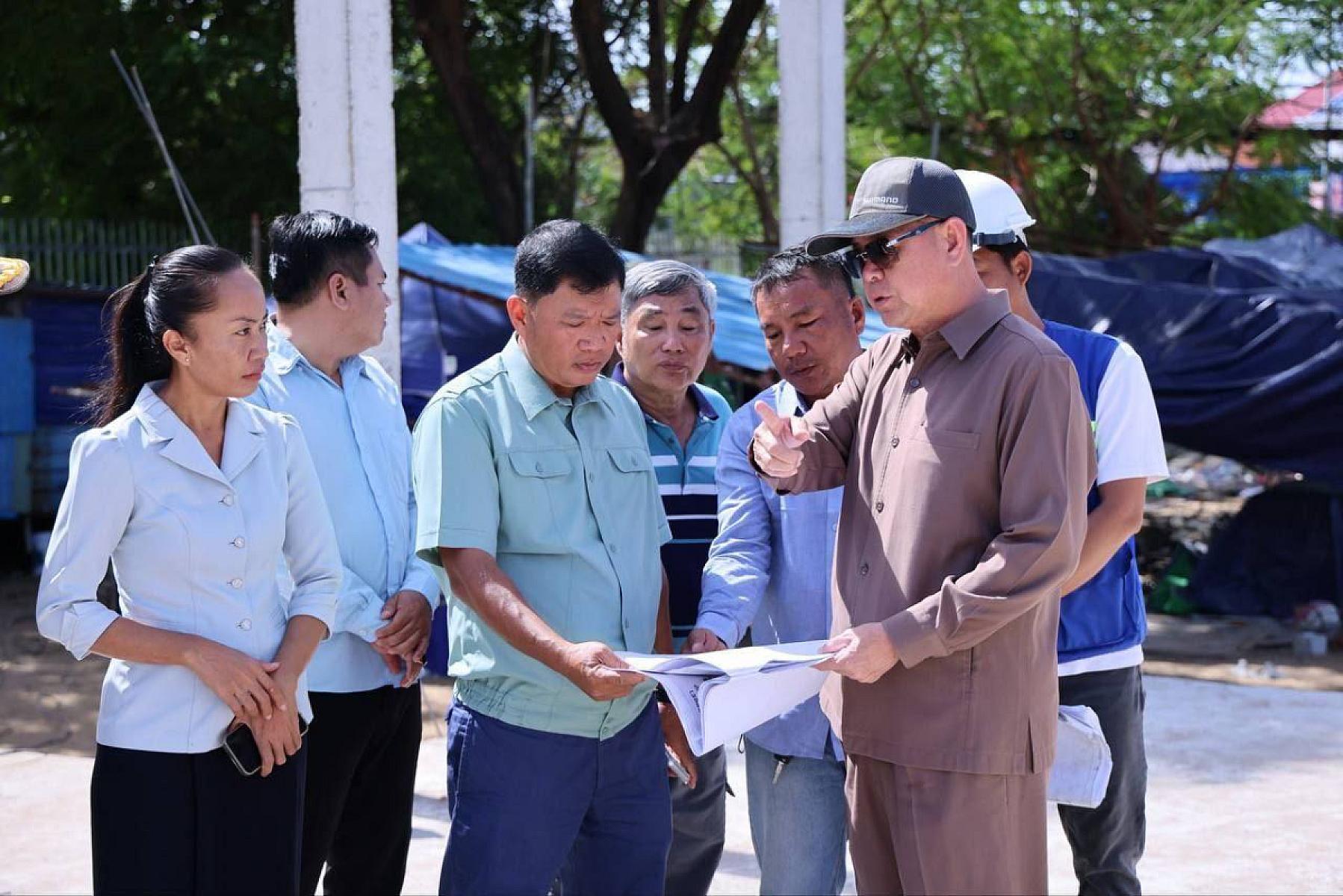 ឯកឧត្តម គួច ចំរើន ដឹកនាំក្រុមការងារចុះពិនិត្យវឌ្ឍនភាពនៃការសាងសង់អគារទីស្នាក់ការ អ.ន.ក. ខេត្តកណ្តាល  